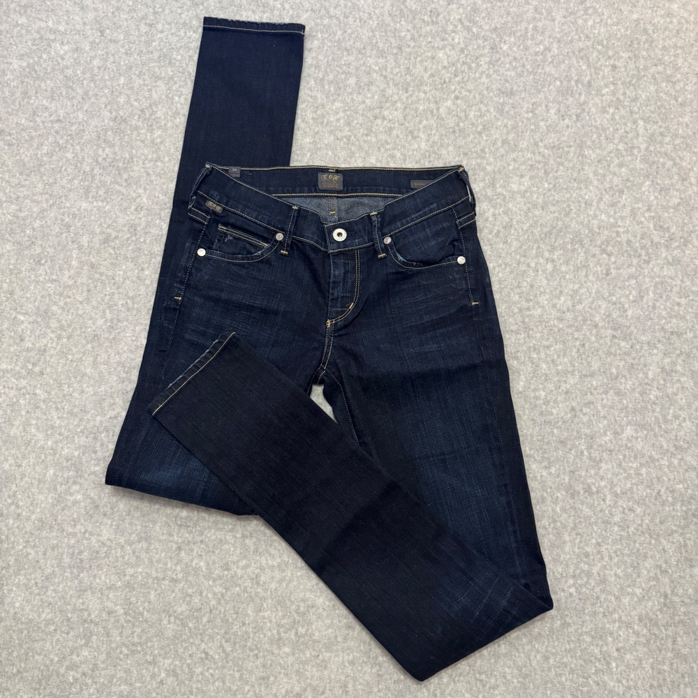 Citizens of Humanity Avedon Low Rise Skinny Leg Jeans Dark Indigo Blue Size 24